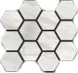 Bardiglio Bianco Natural Hexagon Mosaic