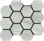 Bardiglio Grigio Natural Hexagon Mosaic