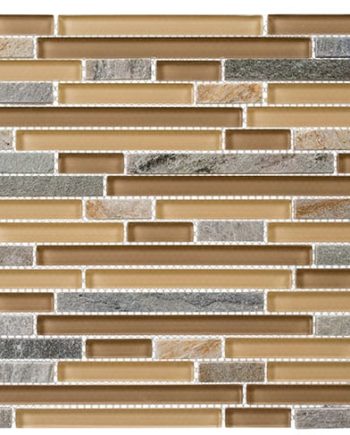 Glass and Slate Contemporary Mocha (Random Brick)