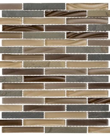 Glass and Slate Rustic Taupe (5/8 x 4 Brick)