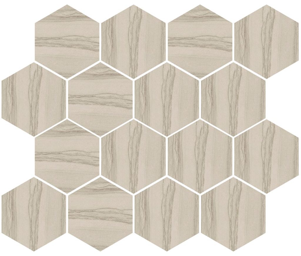 Silver Taupe Hexagon Mosaic Happy Floors