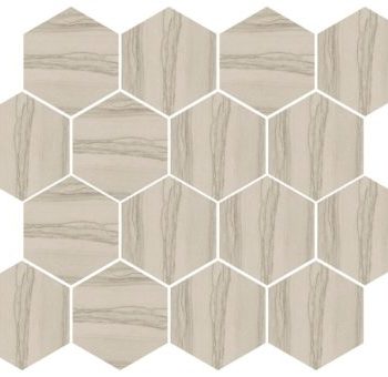 Silver Taupe Hexagon Mosaic Happy Floors