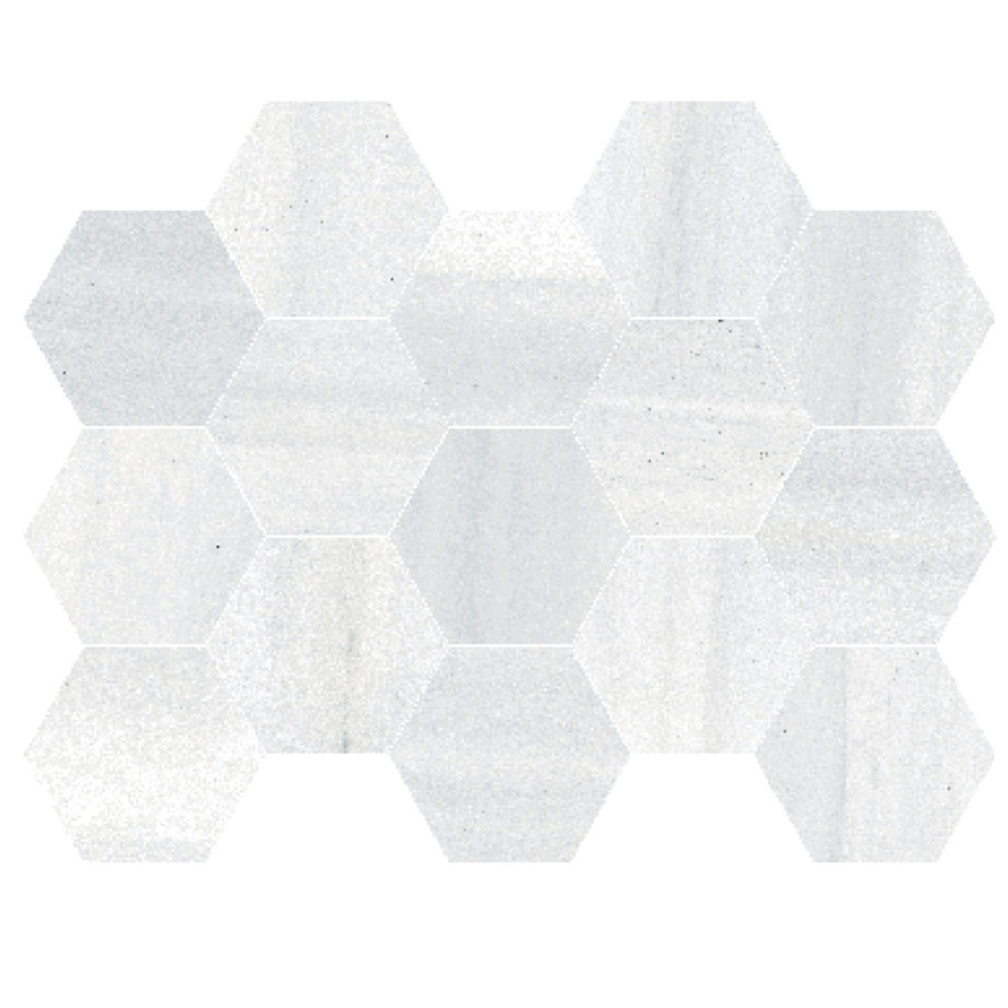 macael blanco hexagon mosaic