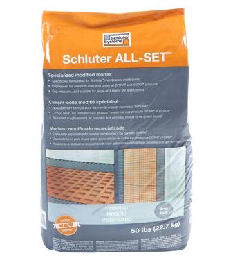 schluter all-set mortar