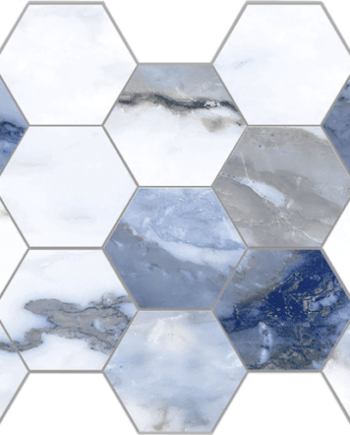 Crash Blue hexagon happy floors