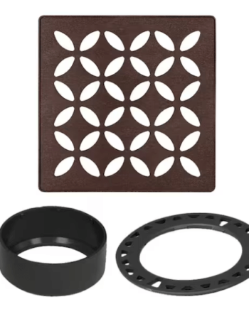 Kerdi-Drain 4 in. Bronze Floral Drain Grate KDIF4GRKTSOBD5