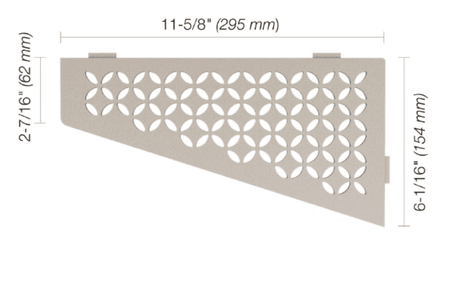 schluter shelf quadrilat floral greige ses3d5tsbg